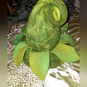 Handcrafted Green Felted Wizard Hat